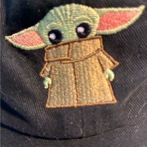 Disney Black Hat with Green and Pink Baby Alien Embroidery